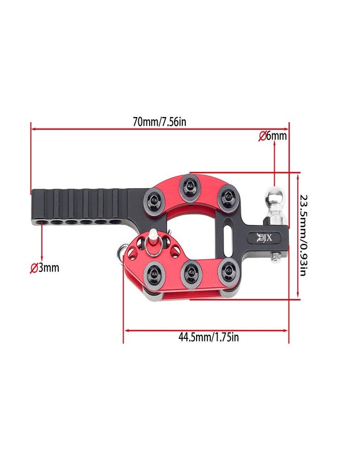 DJX 1/10 RC Trailer Hitch Adjustable Tow Hook Hitch Receiver for Axial 90046 SCX10 TRX4 Redcat Gen7 Gen8 Etc 1/10 RC Crawler Car Upgrade Accessories (Red) - Image 2